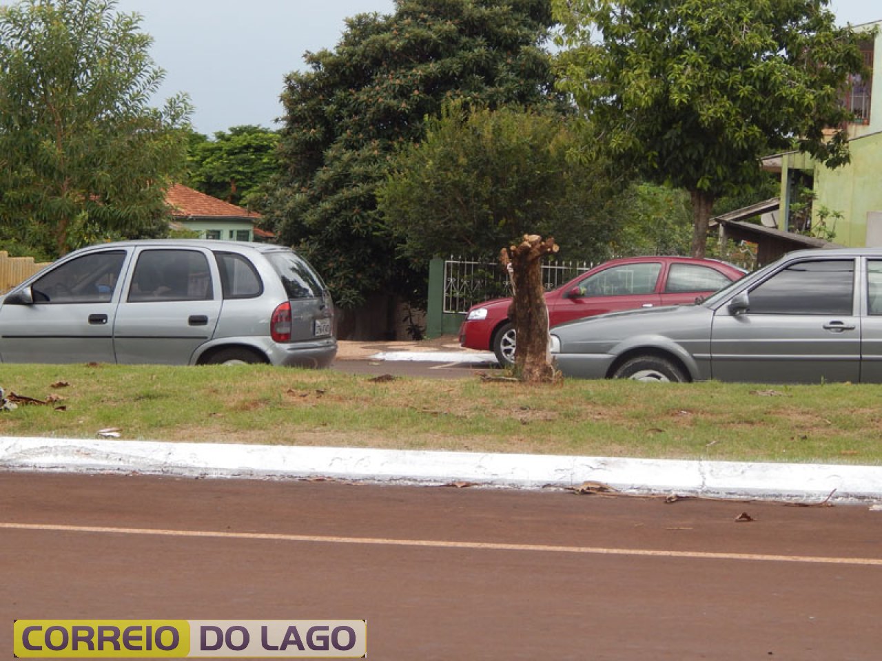 O Rio Santa Helena que abasteceu de água potável os primeiros moradores de SH, nascia próximo às árvores que aparece na foto. Entrada de SH. Local conhecido como Toca da Onça.