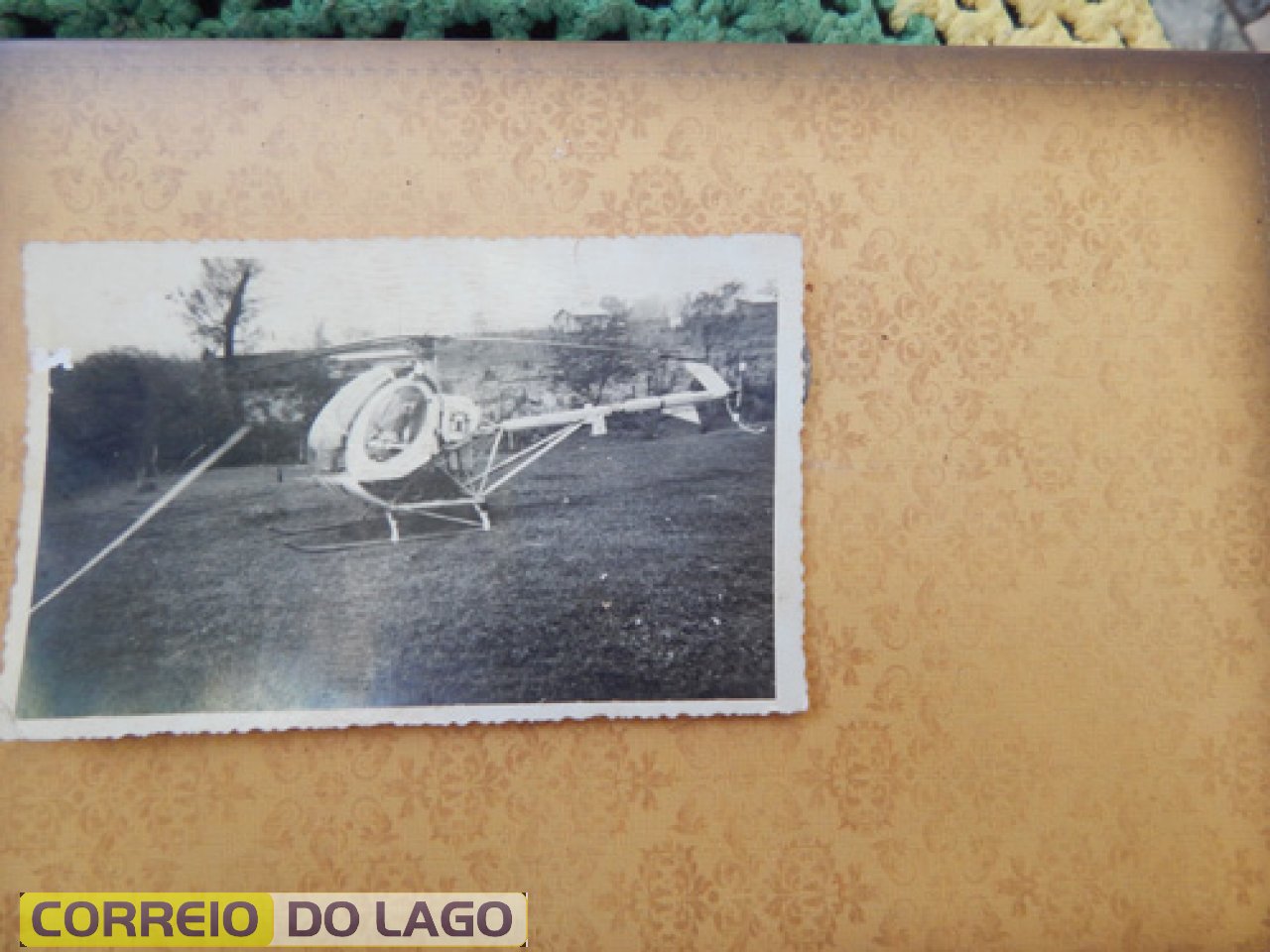 Helicóptero usado pelas forças militares na região de São Clemente para solucionar os conflitos agrários que ali ocorria. Início da década de 1970.