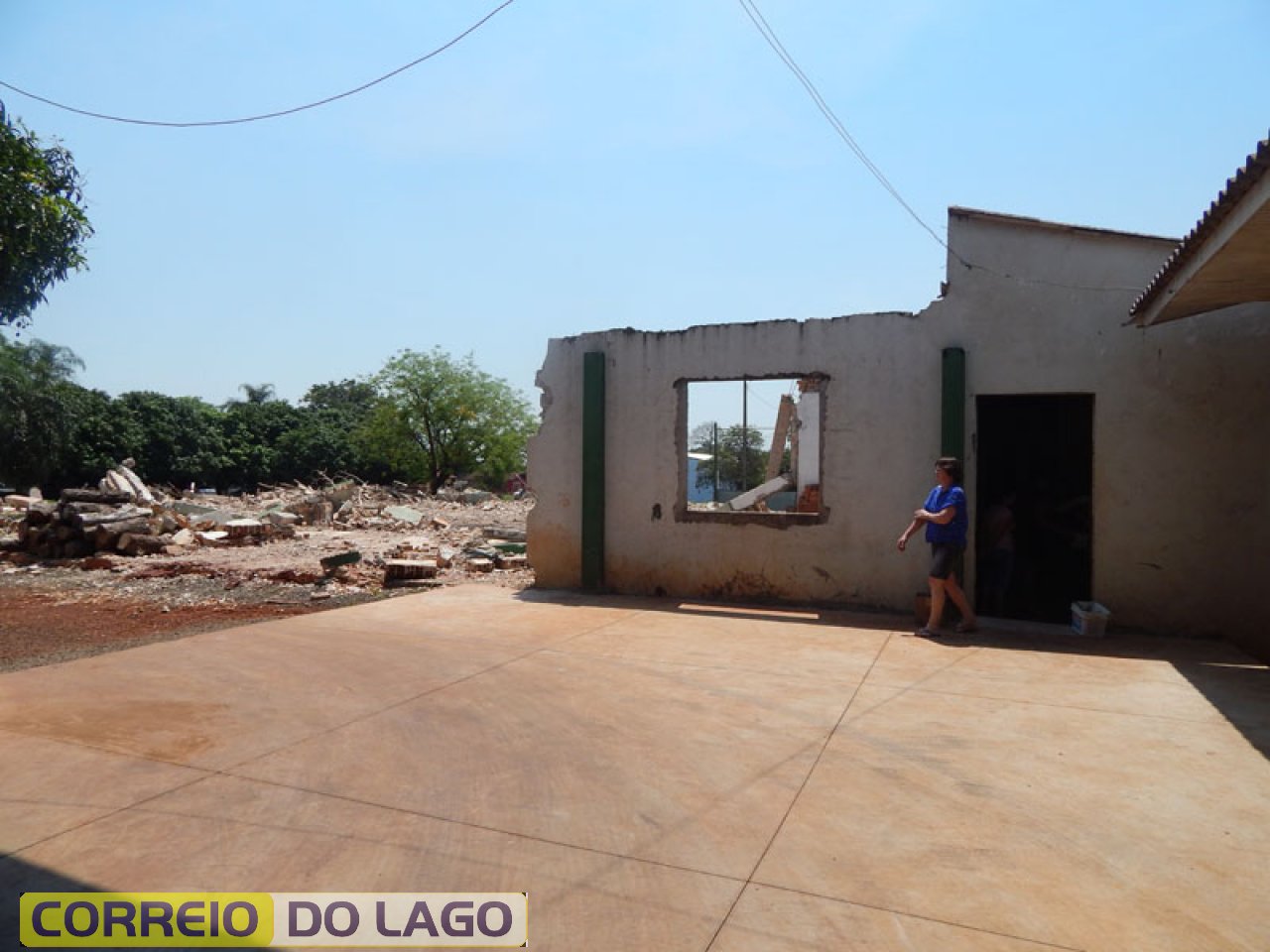 O que restou do Clube União. Outrora animou inúmeras festas aos santahelenenses e pessoas de outras regiões. Foto de Dez. 2014.