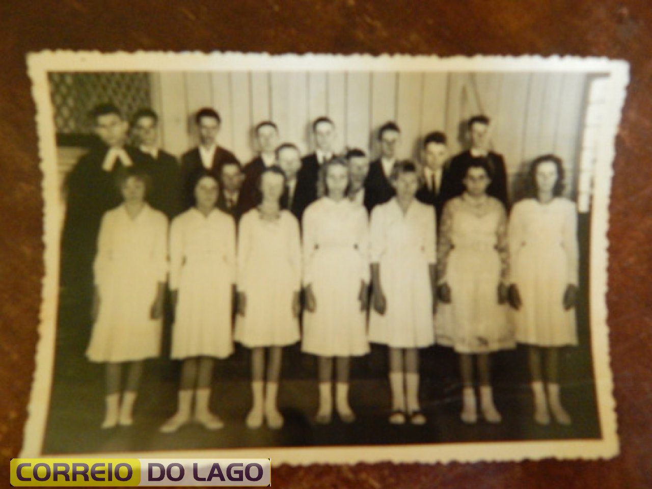 Confir. de jovens da Igreja Evangélica de Confissão Luterana no Brasil. Da esquerda para direita Pastor Pavelik (alemão) Confir. de jovens da Igreja Evangélica de Confissão Luterana no Brasil. Da esquerda para direita Pastor Pavelik (alemão)