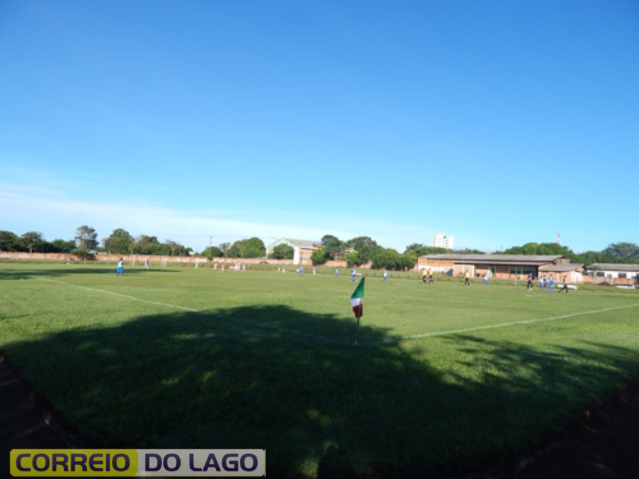 Visão panorâmica do estádio Ângelo Cattani, SH. Foto: março/2015.