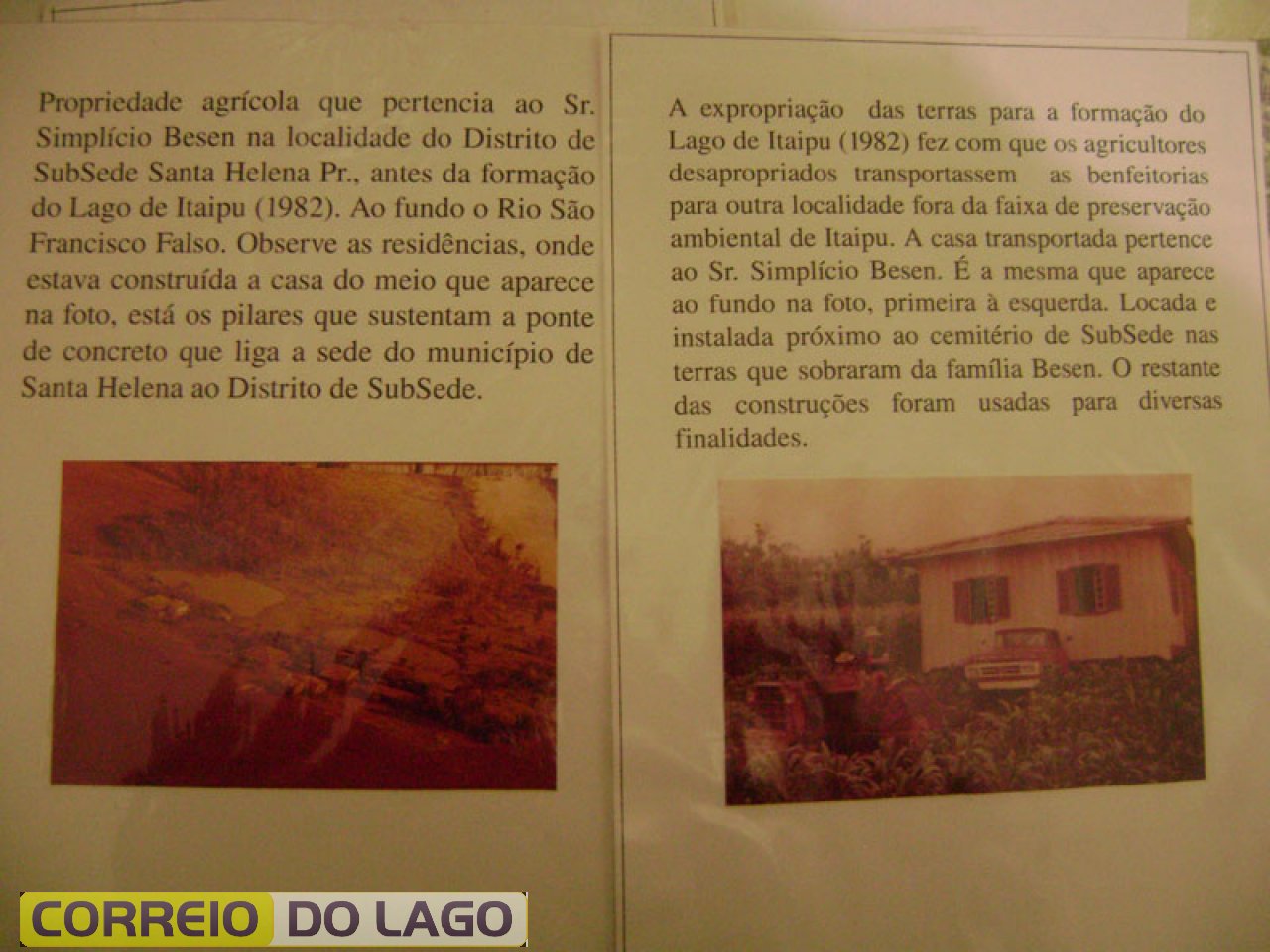 Marino C. da Silva presenciou a chegada de muitas famílias a Sta Helena nas décadas de 1950, 60 e 70. No entanto viu inúmeras outras deixarem SH imposta pela formação do Lago de Itaipu (1982).