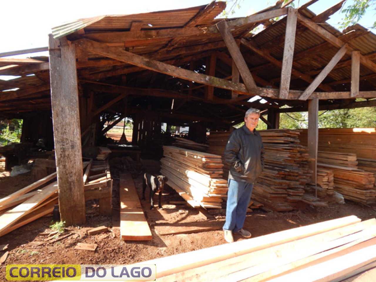 Paulo Becker e as madeiras por ele serradas