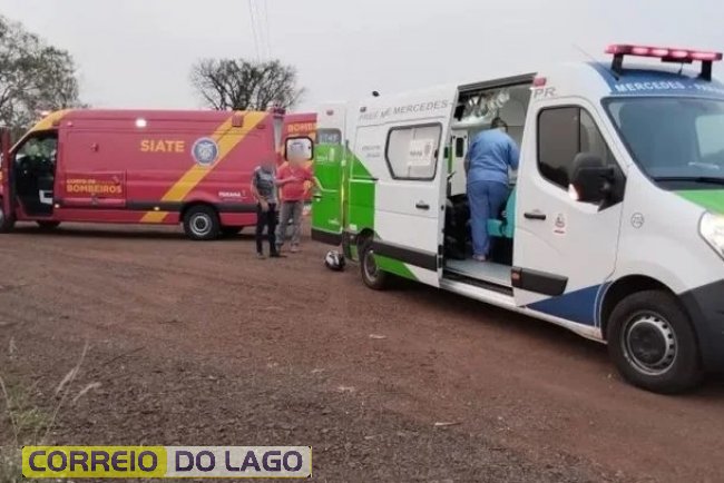 Imagem captada logo após o acidente durante o socorro de Sanduba (Elemar Steven)
