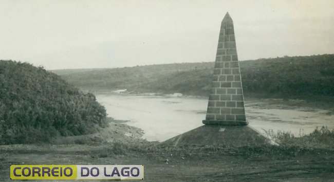 Instalação do Marco das Três Fronteiras é anterior à emancipação do município de Foz do Iguaçu. Foto: Arquivo Histórico