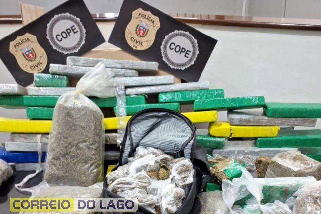 PCPR apreende 327 quilos de maconha gourmet e prende três pessoas por tráfico
Foto: PCPR