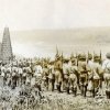 Foto: Integrantes da Coluna Prestes no Marco das Três Fronteiras em Foz do Iguaçu (reprodução arq.histórico.br)